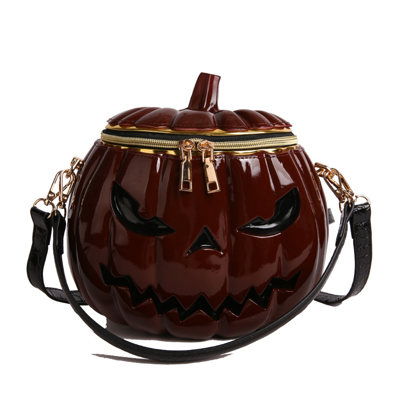 New Simulation Pumpkin Bag for Women Niche High Texture Halloween Handheld Shoulder Crossbody Bag