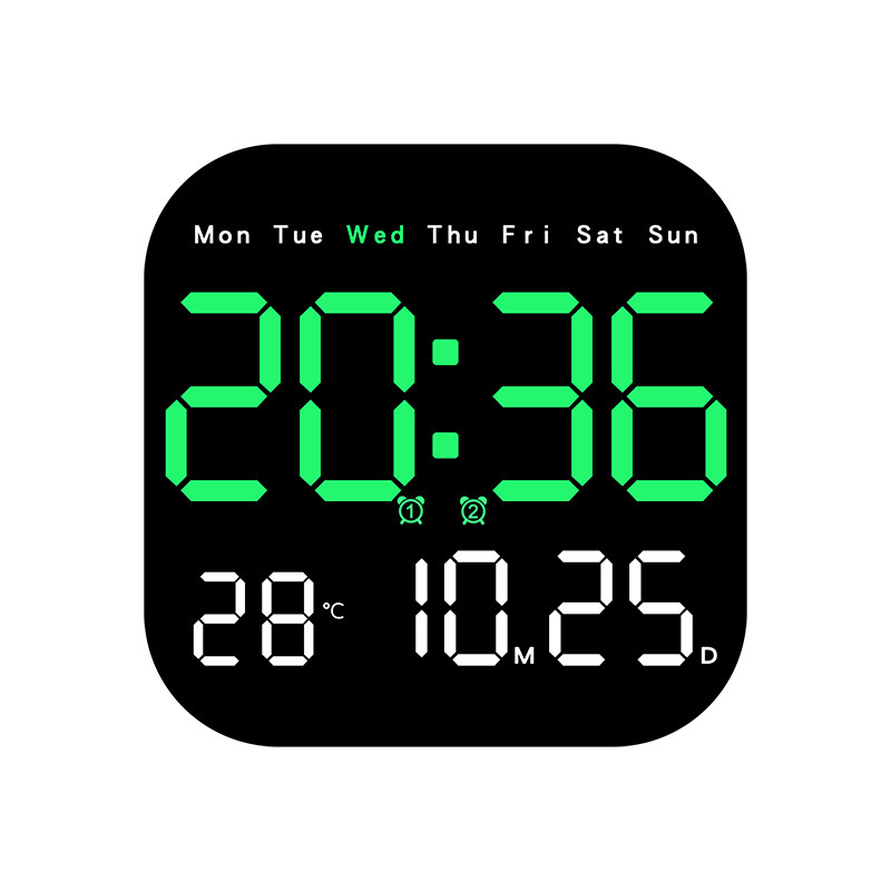 Cross-Border New Multifunctional Clock LED Electronic Clock Living Room Fresh Wall Clock Hanging and Standing Two-Use Clock 6650
