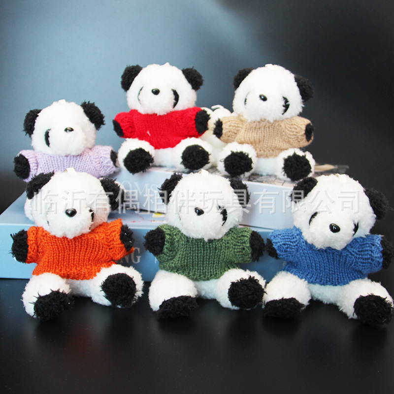 Pilot giant panda pendant panda keychain plush toy backpack charm gift print name custom LOGO