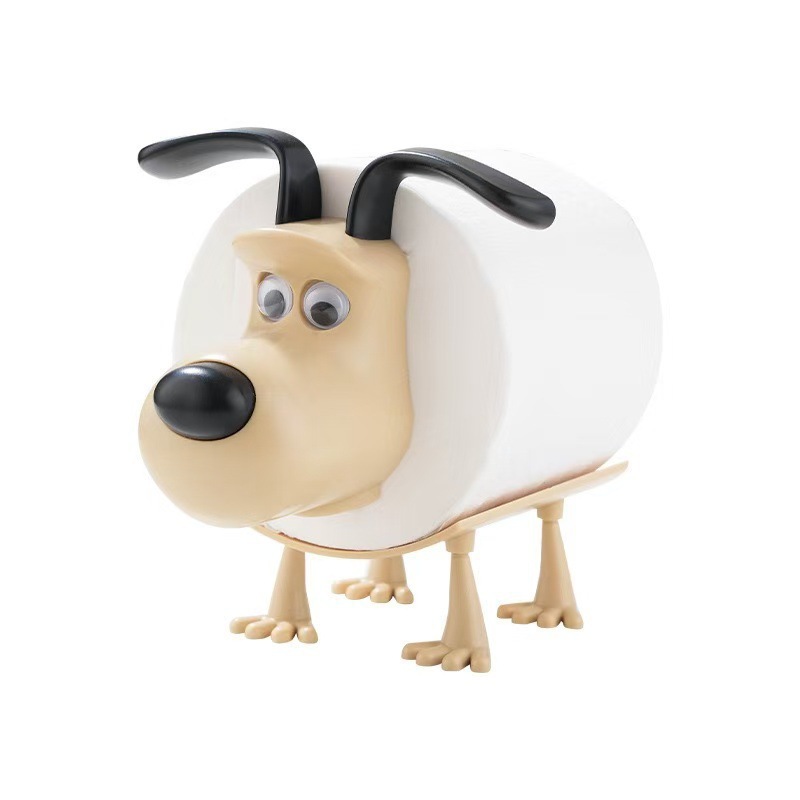 Adhesive label funny sheep toilet paper roll holder cute home sheep paper towel holder