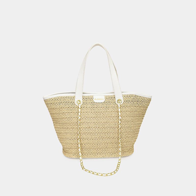 2026 Spring New Casual Large-Capacity Tote Bag Popular Niche Single-Shoulder Woven Straw Bag