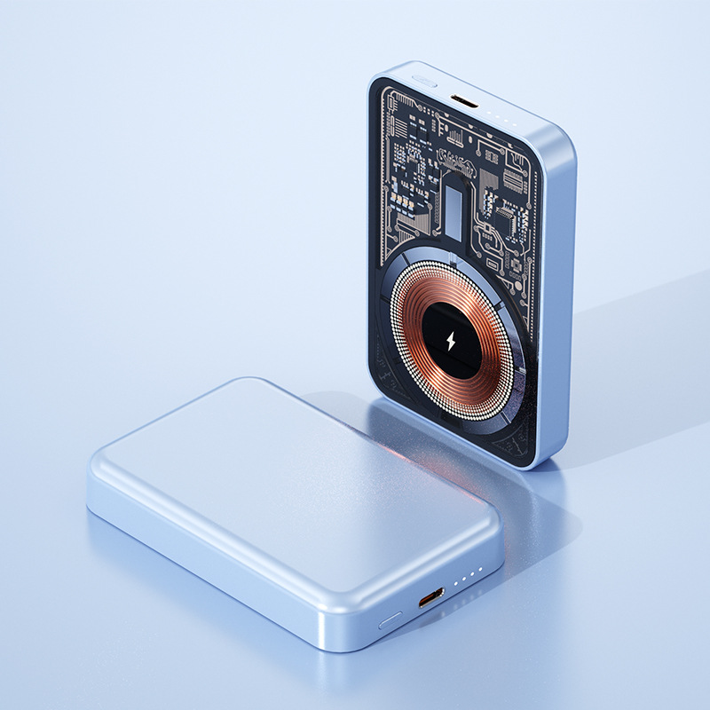 Fast Charging GaN Transparent Magnetic Wireless Charging 1/20000mAh Power Bank Compact Portable Mobile Power Supply