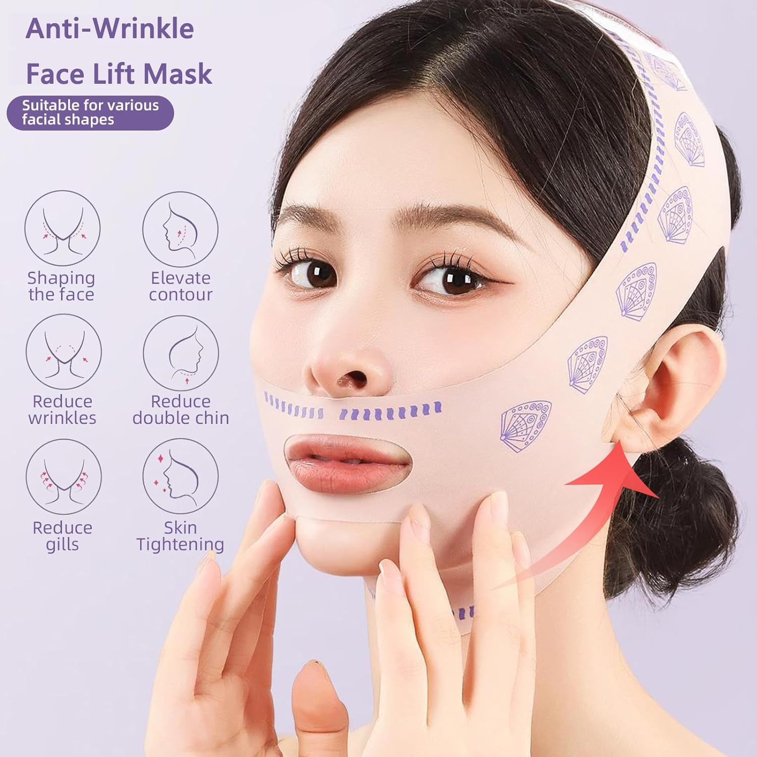 Face Shaping Sleep Bandage Face Lift Tightening Breathable No Trace Day and Night Facial Gravity Face Sculpting Face Mask