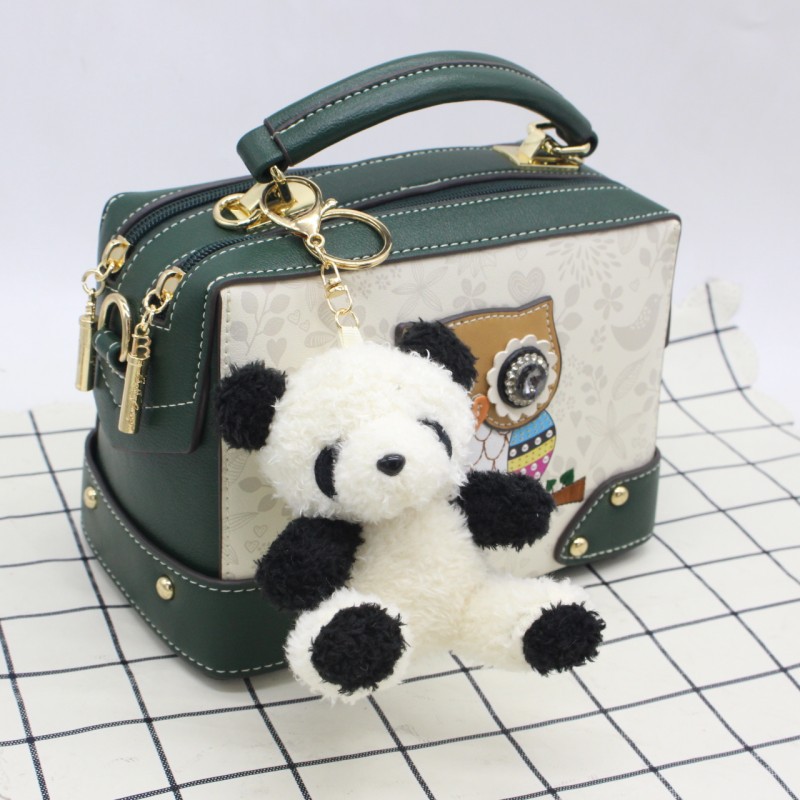New Plush Toy Cartoon Cute Panda Keychain Bag Charm Advertising Promotional Gift Doll Toy