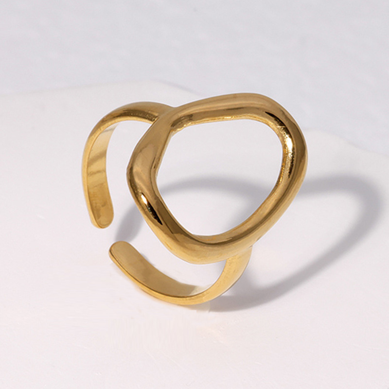 Titanium steel ring open finger ring drip oil simple stainless steel ring