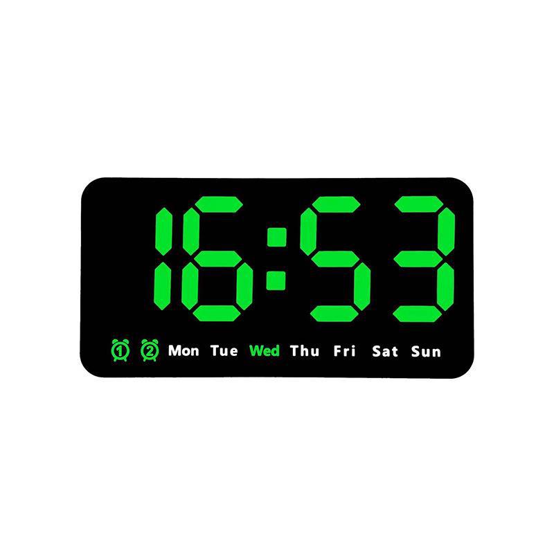 New Wall Clock Simple Large Screen Hanging and Standing Two-Use Clock Living Room Clock with Temperature Multifunctional Alarm Clock 6638