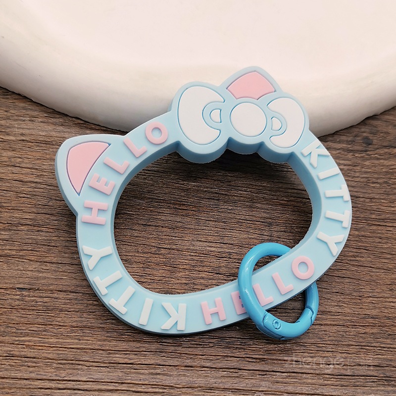 Cute cat ring pendant cartoon round ring phone strap gasket thin clip piece phone chain hanging piece not top shell does not affect