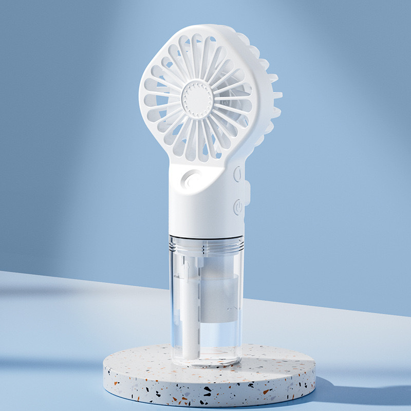 New F8 Dual Spray Mist Cooling Desktop Fan Humidifier USB Portable Digital Display Handheld Mini Fan