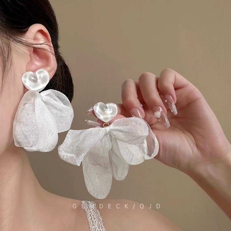 Full Diamond Long Tassel Earrings Exaggerated Long Stud Earrings Birthday Dinner Ear Accessories Ear Drops