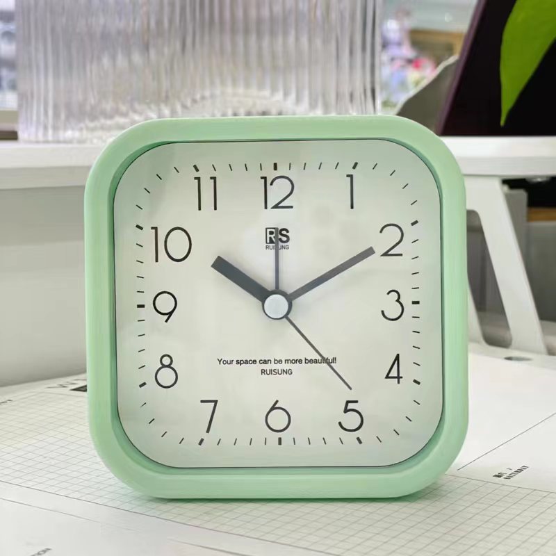 Square simple three-dimensional home decoration alarm clock student digital alarm small alarm clock