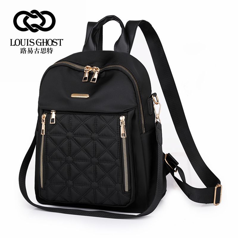 Diamond quilted stitch double-shoulder bag women 2025 new women's backpack large capacity water-resistant travel backpack