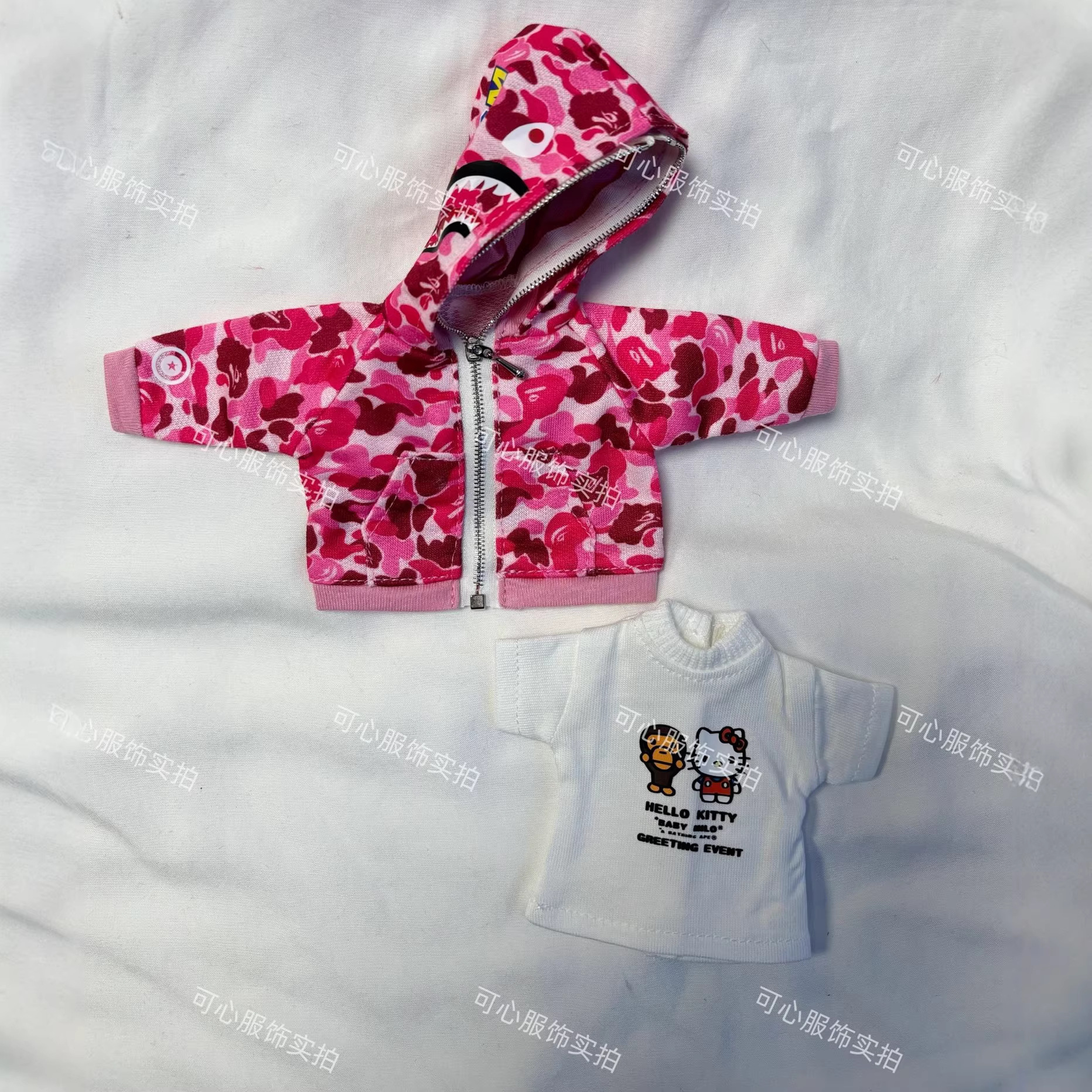Gazi Sister zsiga Ape BAPE jacket 'Yearning Place' doll clothes handmade outfit change cute camouflage pink