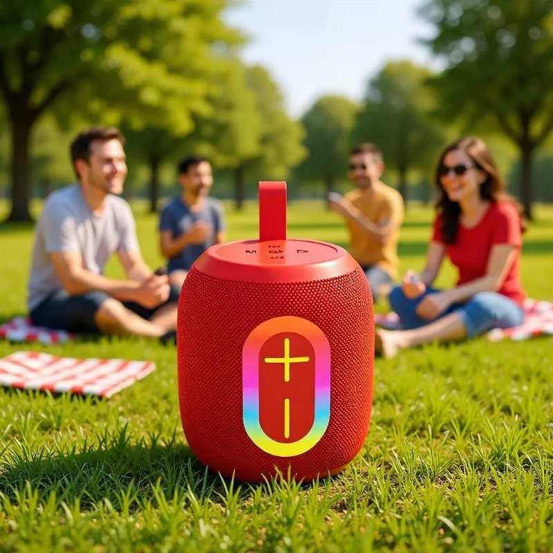 Wireless RGB Light Mini Outdoor Hiking Travel Portable Fabric Bluetooth Speaker High Power High Quality Audio