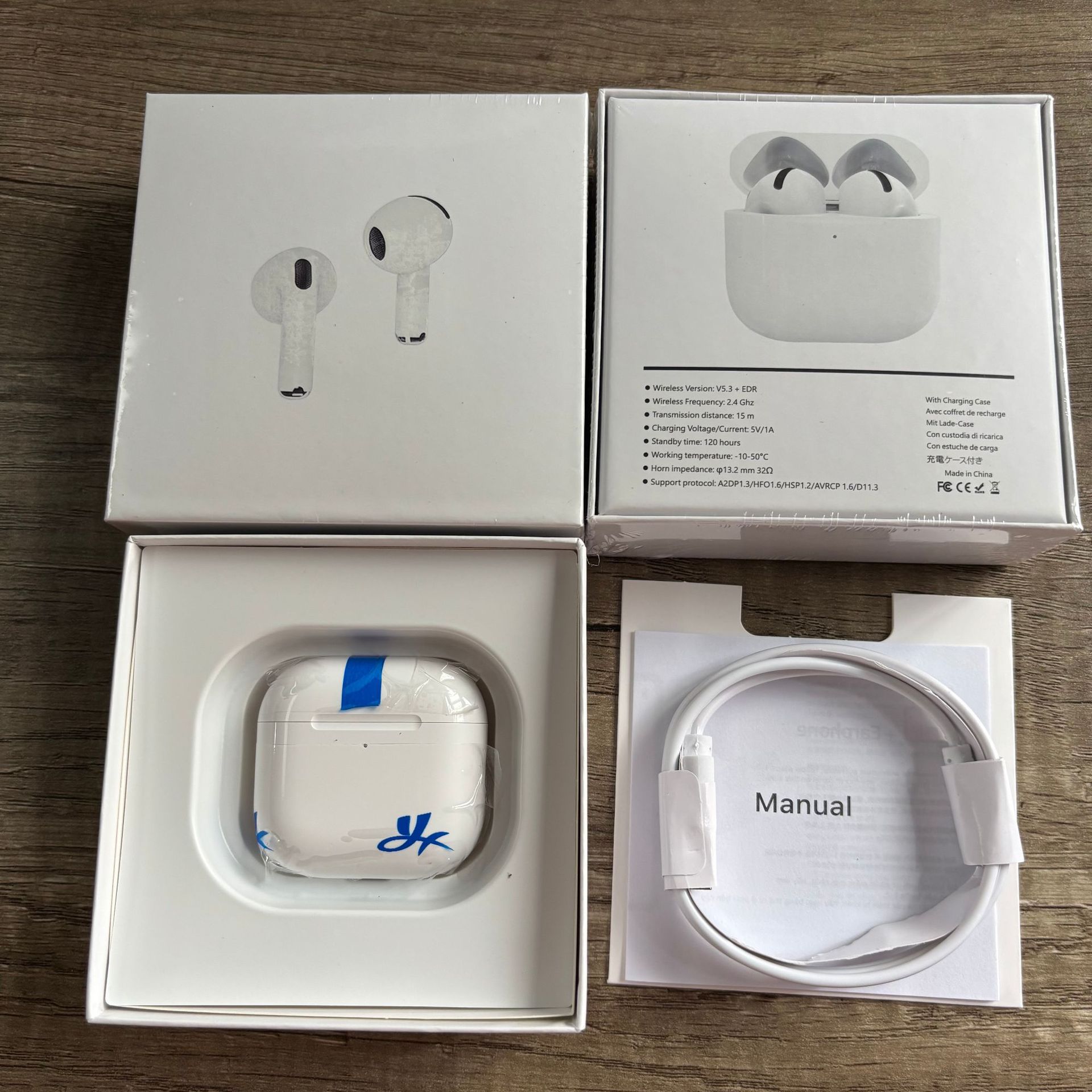 AI Translation Pro3 Wireless Bluetooth Earbuds Active Noise Reduction Air4 Ultra-long Standby Compatible with Apple Huawei Phones