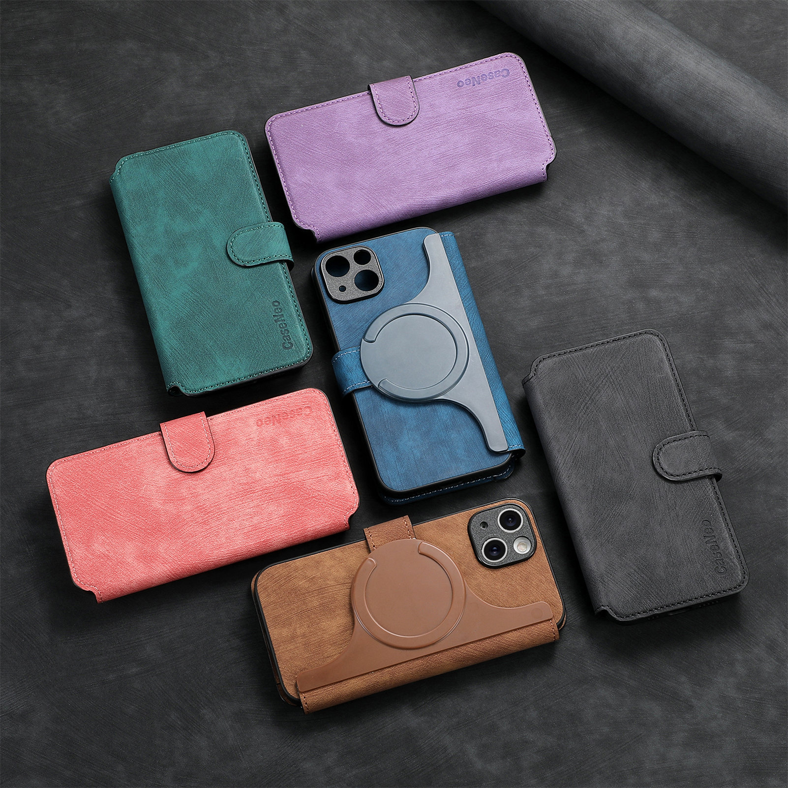 New magnetic detachable for Apple 18 phone case Magsafe strong magnetic iPhone18 flip leather case 14p case