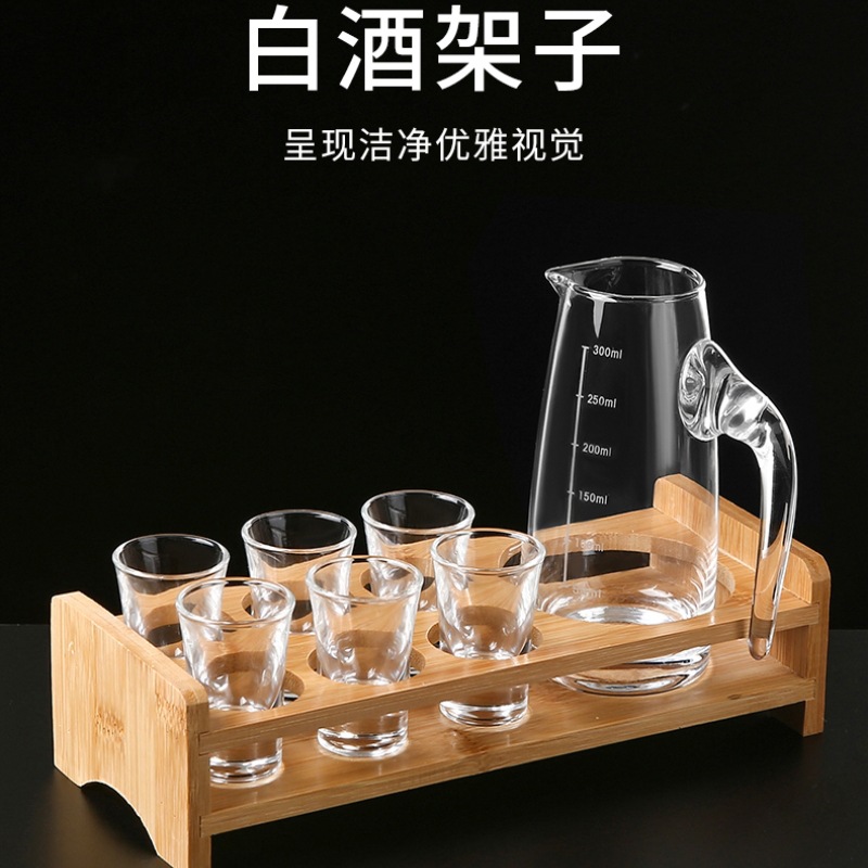 Bamboo liquor glass rack wine dispenser rack shot glass rack bamboo wooden rack small wine glass storage rack small sake cup rack