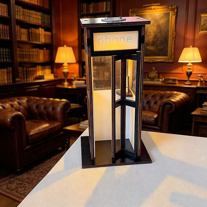 New Retro Vintage Tall Phone Booth Lamp