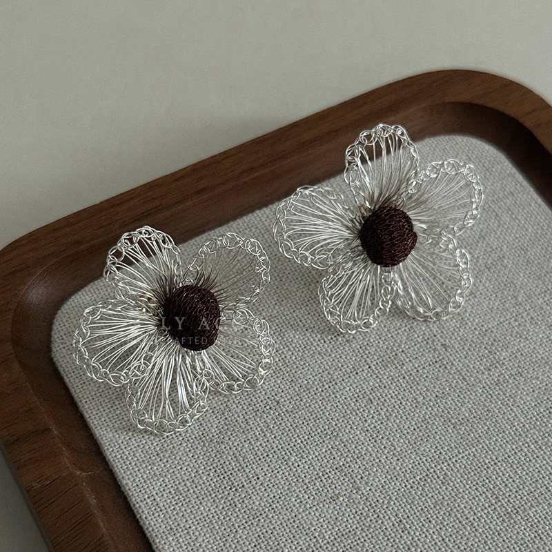 Simple Sweet Handmade Flower Stud Earrings Elegant Exquisite Earrings Absolutely Beautiful Earrings