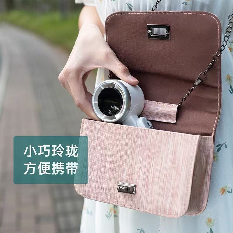 N607 Foldable Handheld Fan Turbo High Speed Silent Strong Wind USB Charging Neck Fan