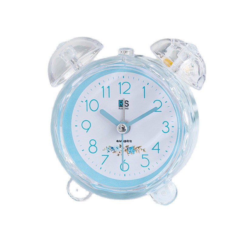 Simple plastic candy-colored basket bedside silent electronic alarm digital clock
