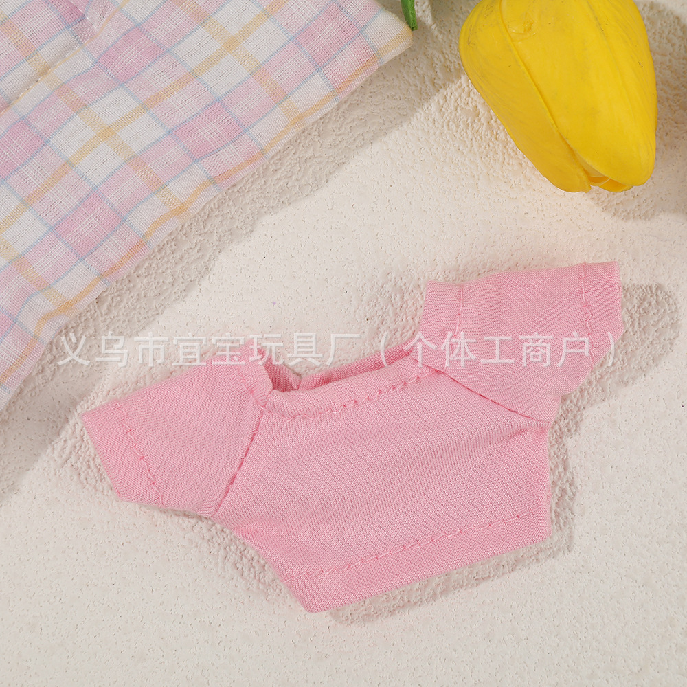 13cm 23cm Solid Color Cotton Doll T-shirt Small Top West Highland White Terrier Dog Plush Toy Clothes Retail Toy