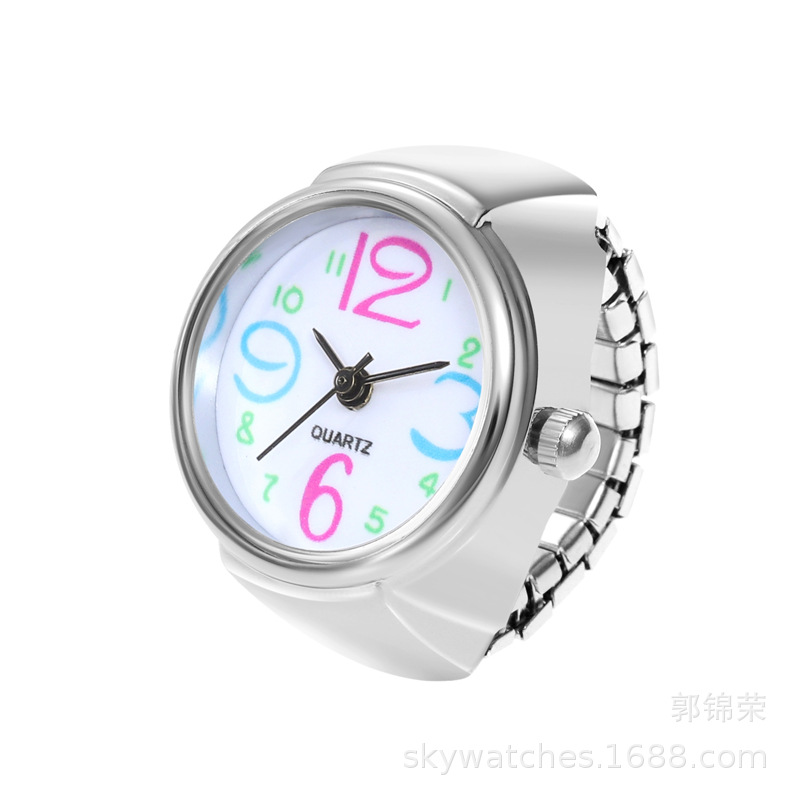 Domestic Movement Men's and Women's Finger Watch Couple Ring Watch Alloy Shell Direct Wholesale