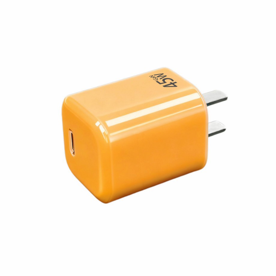 GaN PD45W small ice cube charger for Apple 17 phone charger folding fast charging head set