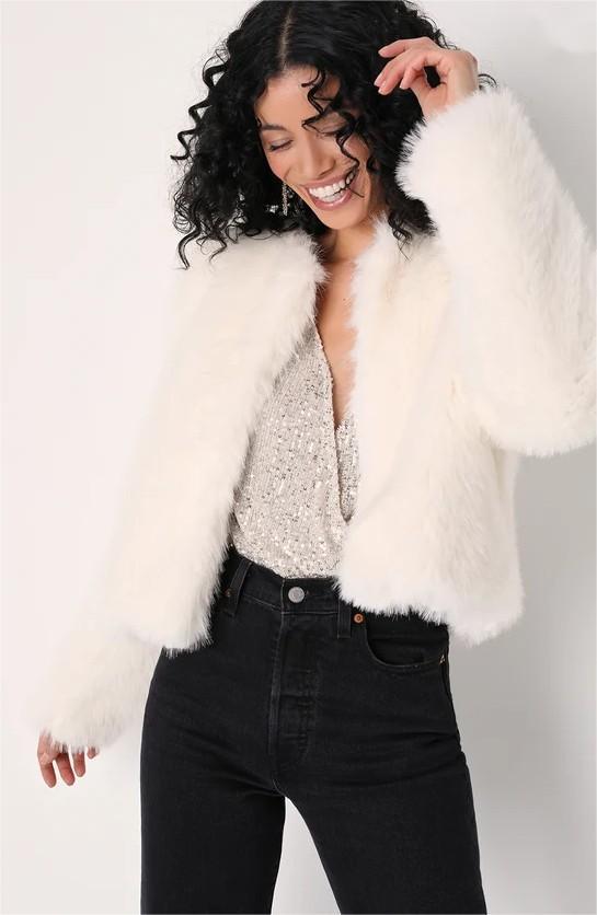 Autumn/winter new toka round neck jacket faux fur coat young coat short faux fur coat