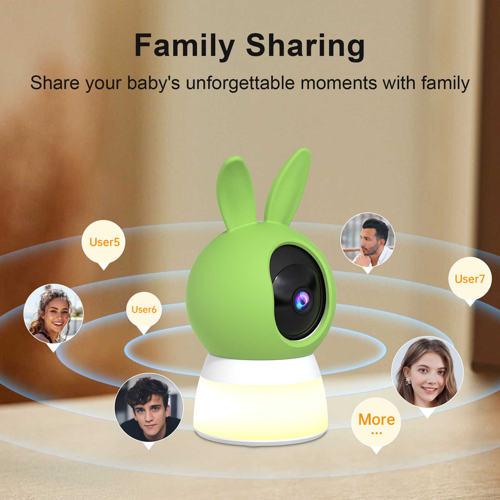 Home HD Security Camera with Warm Night Light Wireless Pan-Tilt Tuya icsee Surveillance Pan-Tilt Camera