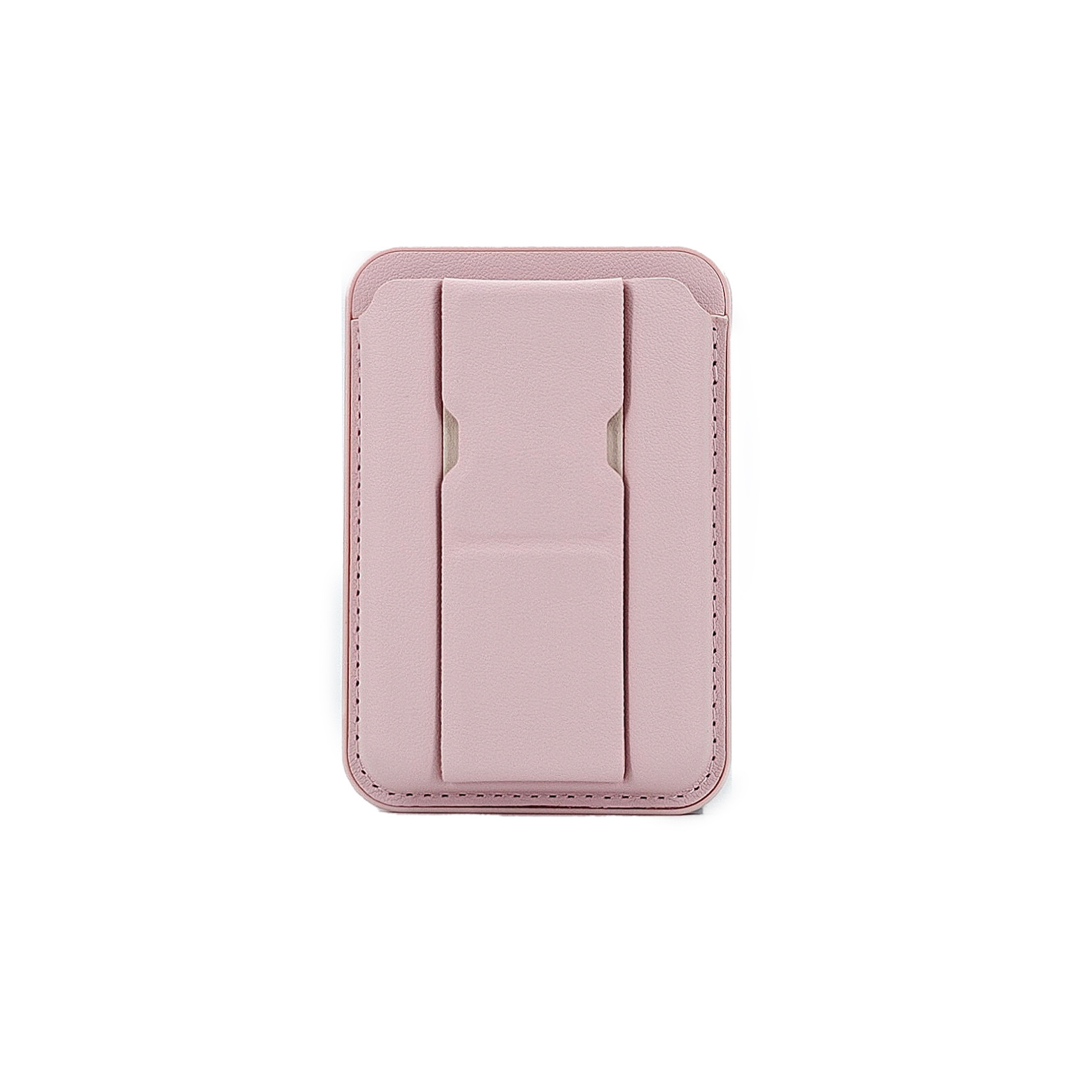 New Anti-slip Grid MagSafe Magnetic Card Holder Folding Stand Round Hole Injection Molded Portable Document Card Storage Clip