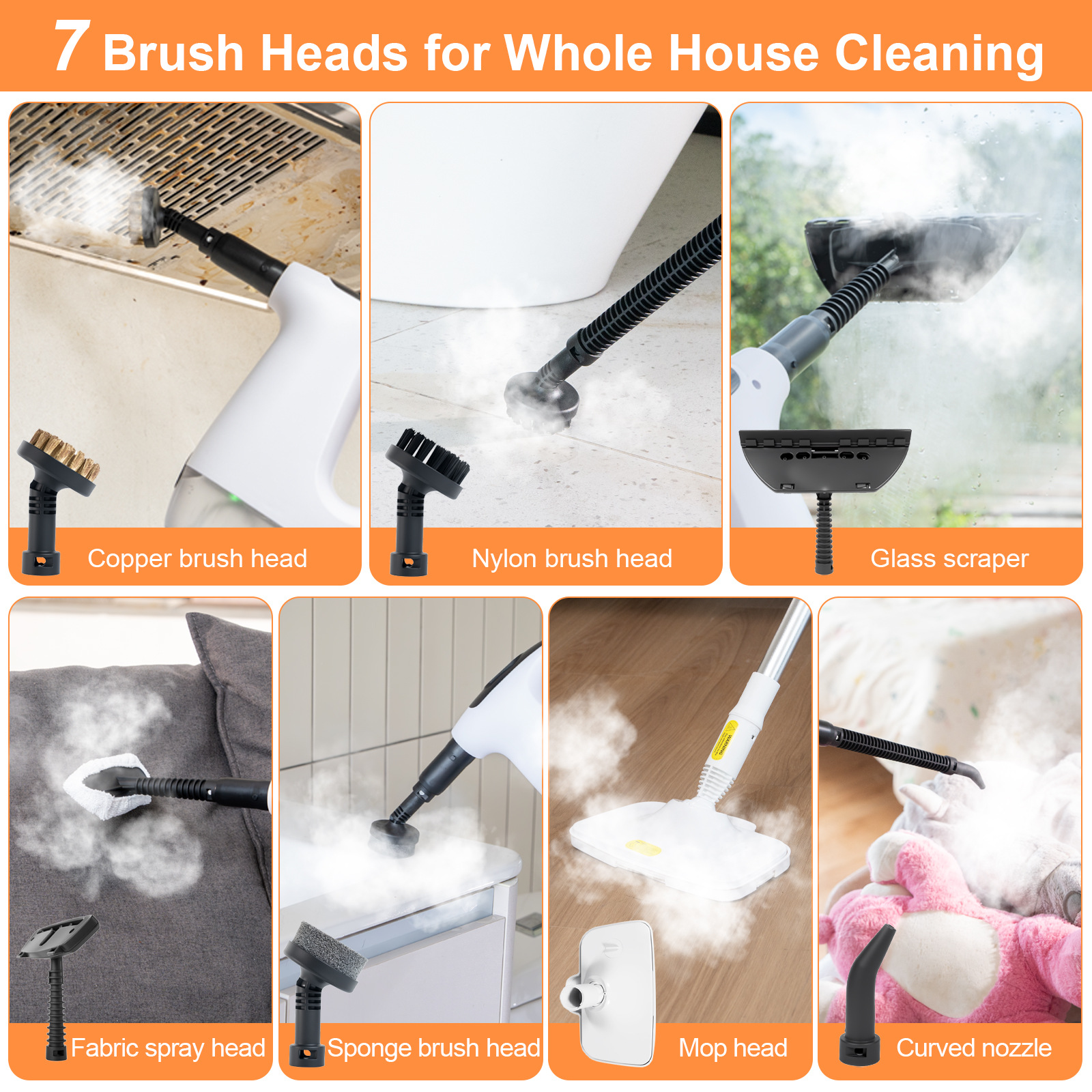 Strictly Selected Handheld Floor Mop Steam Mop Multifunctional High-Temperature Steam Cleaning Machine