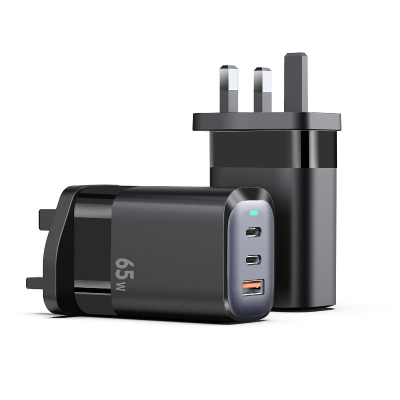 GaN Fast Charging Head 100W A+C Multi-port Adapter British Standard EU/UK Multi-function Charger New