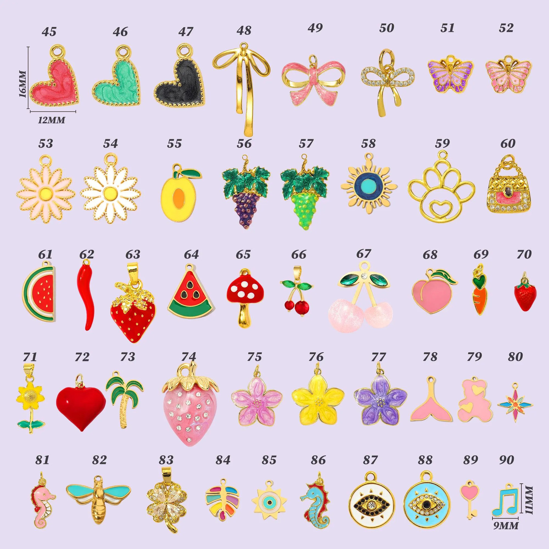 Best-selling Colorful Hanging Ornament Strawberry Fruit Bag Charm Keychain Bag Pendant Hand Jewelry Set
