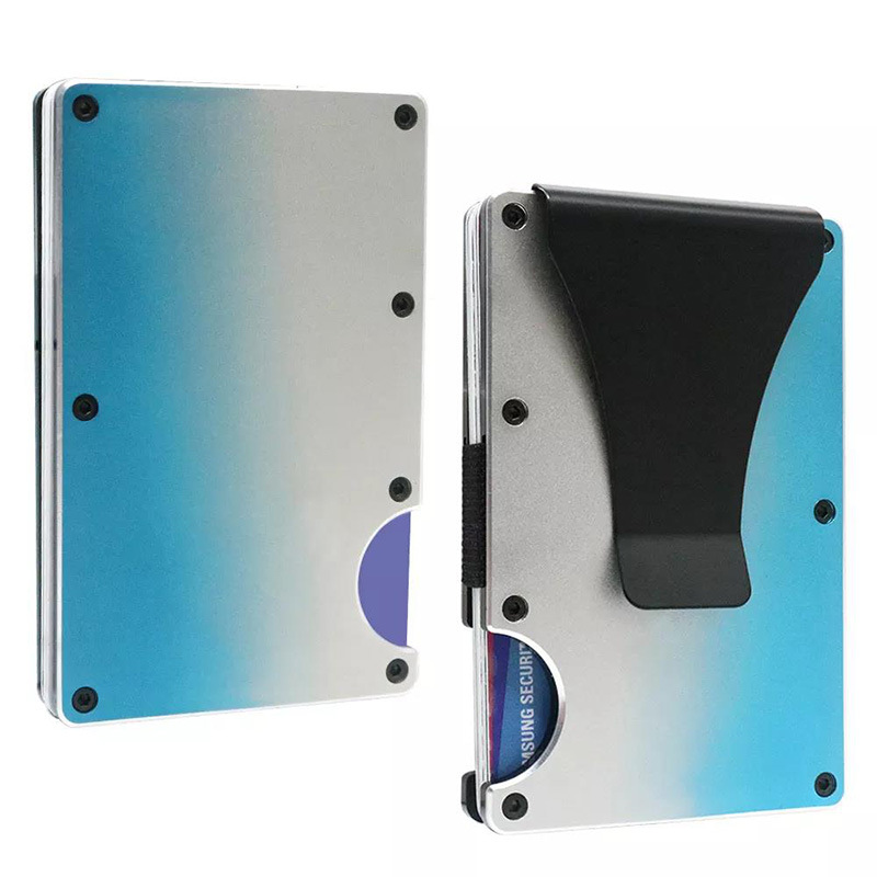 New Metal Card Holder Carbon Fiber Wallet Money Clip RFID Anti-Theft Blocking Technology