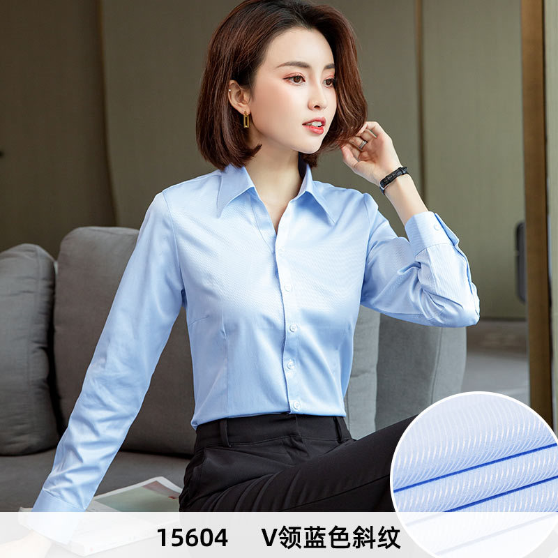 S 建议78-88斤 · 【长袖】V领蓝色斜纹