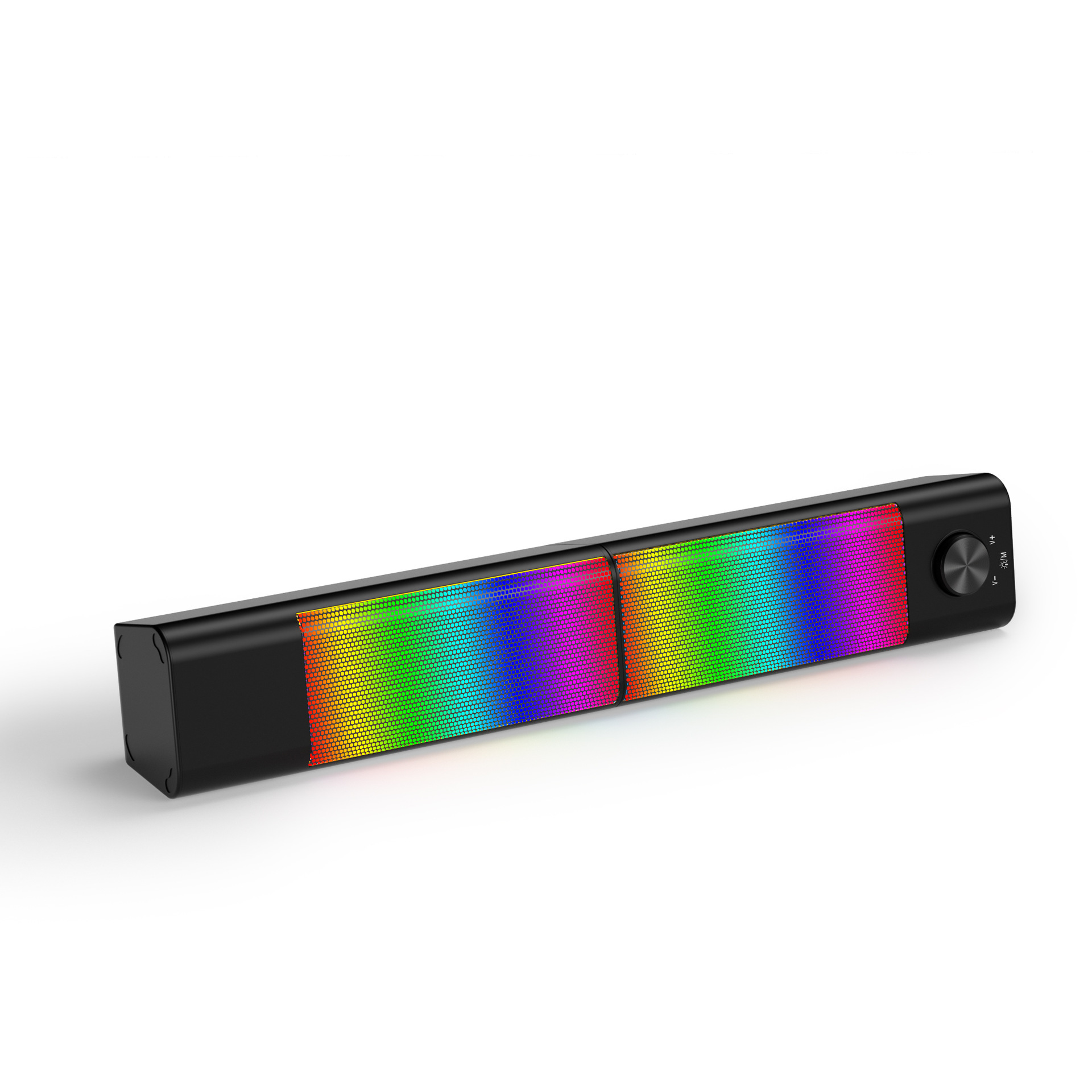 Custom-Designed Color-Changing Desktop Speakers with Magnetic Mount—SoundBoss Bluetooth USB 2.0 Home, Gaming, and Computer Speakers