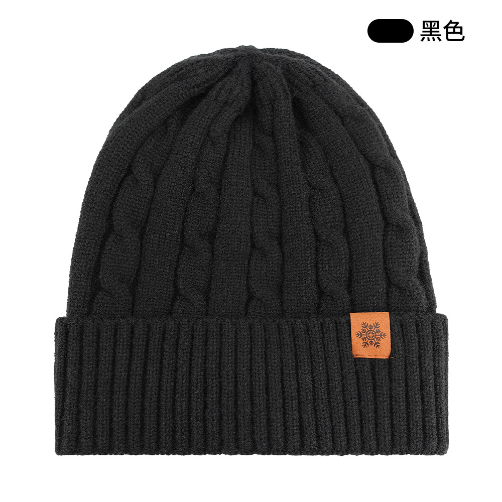 Knitted Hat Autumn Winter Women's Cold-Proof Warm Earflap Solid Color Outdoor Warm Earflap Hat