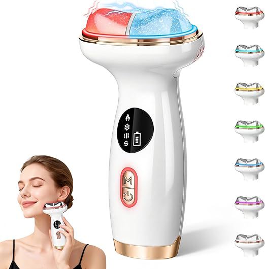 Microcurrent Neck Beauty Device Facial Seven Color Light Beauty Device Vibration导入 EMS Massage Stick Home Facial Neck Beauty Device