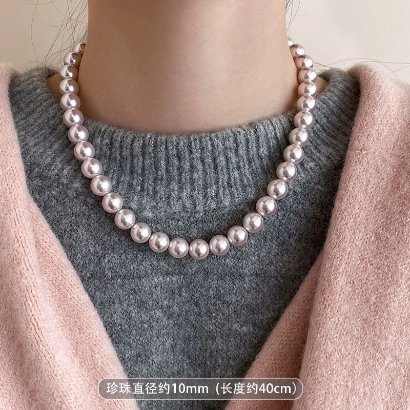 Manta Rose Color Swarovski Pearl Necklace for Women 2025 New Small Clavicle Chain for Women
