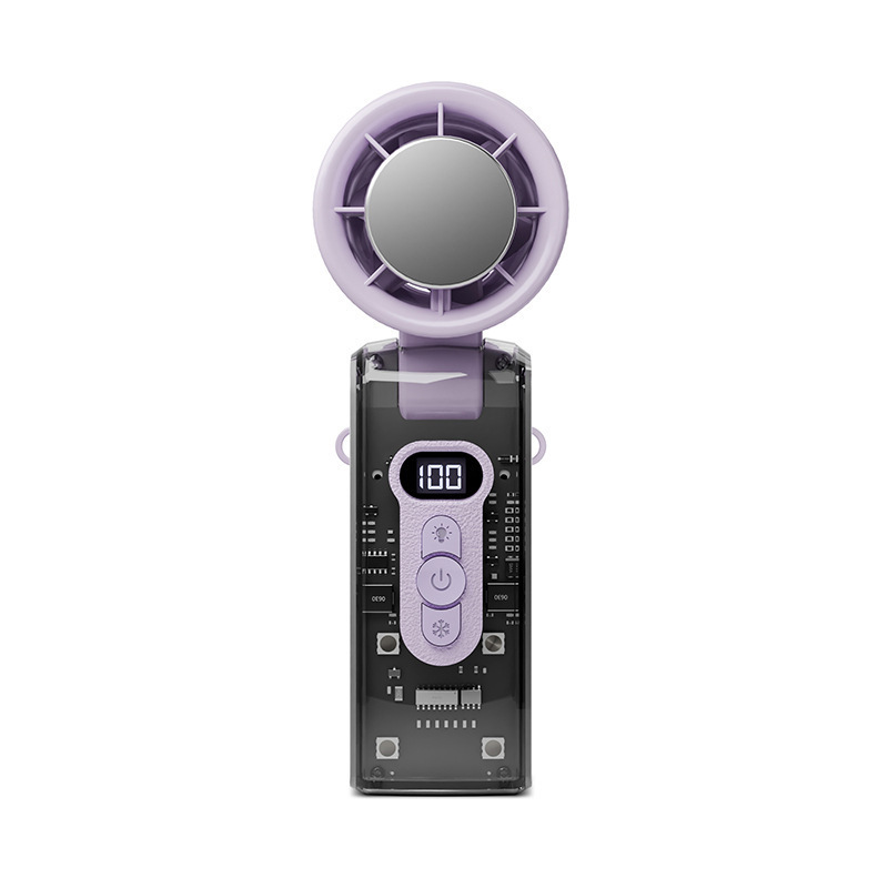 Ice Mouse fan small handheld long battery life semiconductor ice compress tech feel transparent outdoor portable turbo small fan
