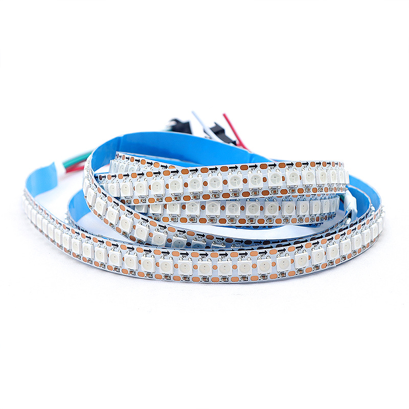 Ultra bright 144 lights 5v magical color led strip 5050rgb led strip ws2812b running horse flowing water light bare board 12mm