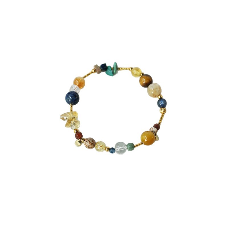 「Moss Green」Original Chinese-style natural multi-gem career bracelet, fortune and luck bracelet, gift