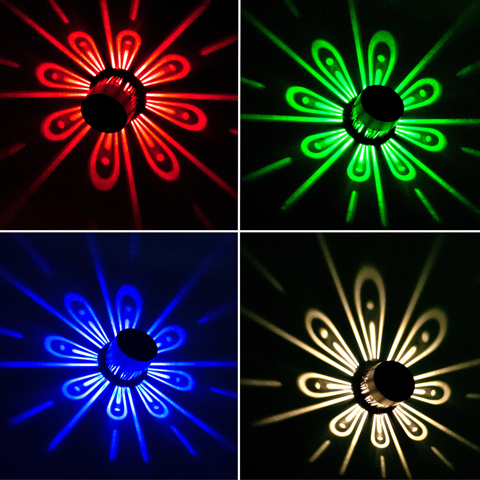 Custom outdoor solar shadow wall light waterproof garden yard light landscape decoration LED light peacock projection light
