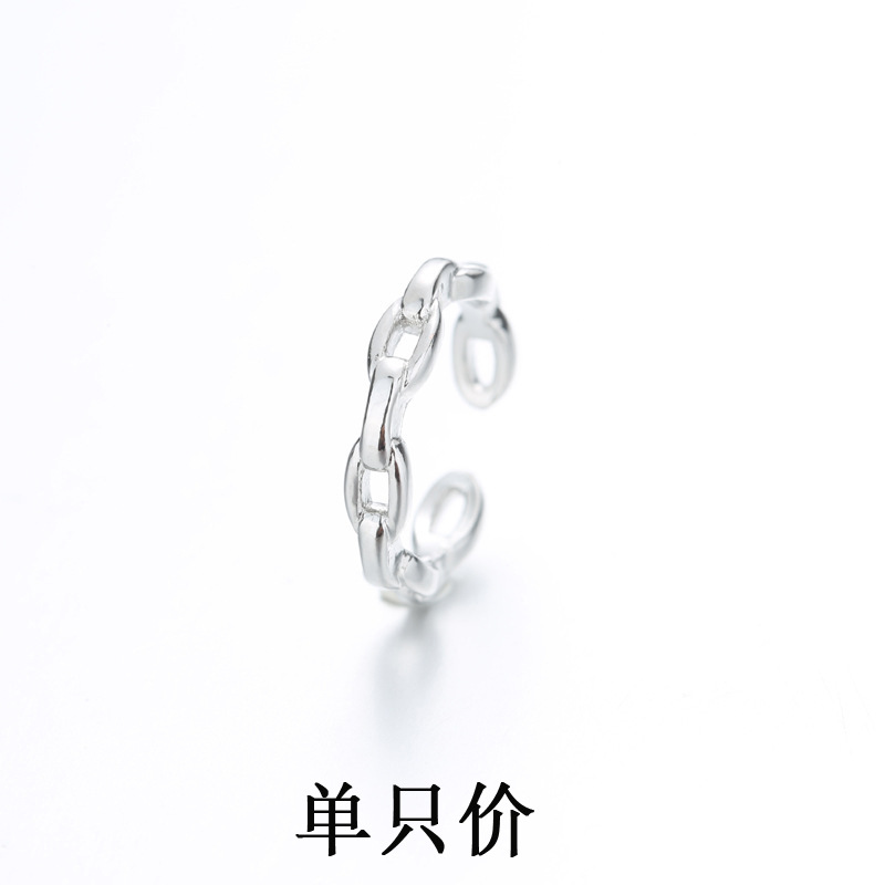 Stacking Star Ear Clip Japanese Small Square Diamond Twist Chain No Piercing Ear Cuff Earring for Women