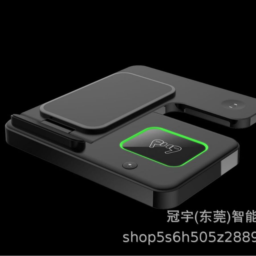 Foldable three-in-one wireless charger for Apple phone watch phone earphone wireless fast charging