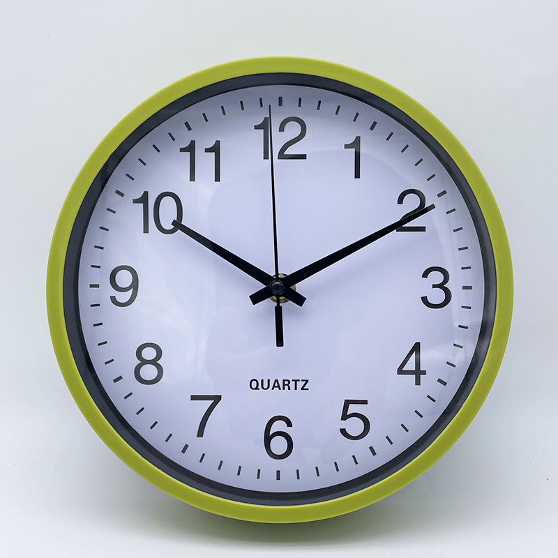 8-Inch Quartz Silent Wall Clock Kangbas Movement Simple Round Living Room Colorful Clock