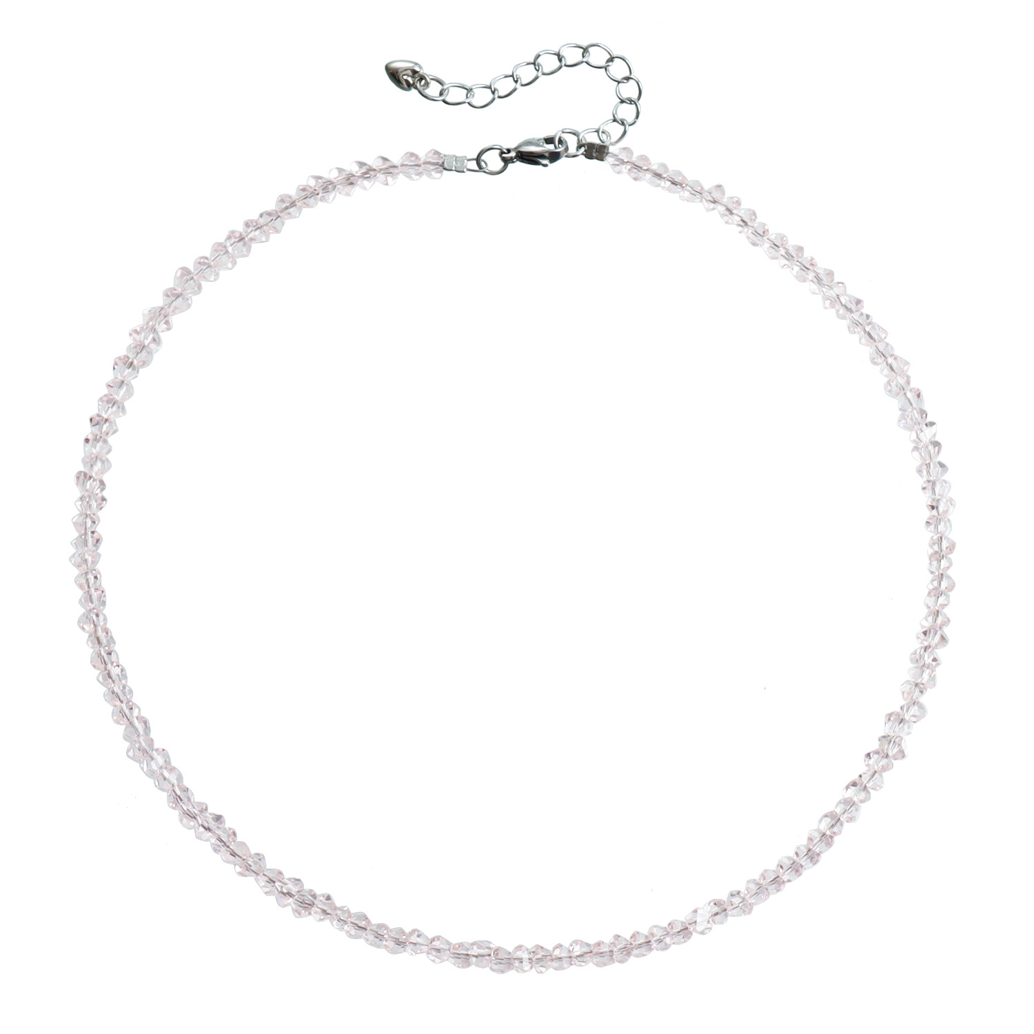 Accessories Multi-faceted Glass Crystal Necklace for Women Simple Choker