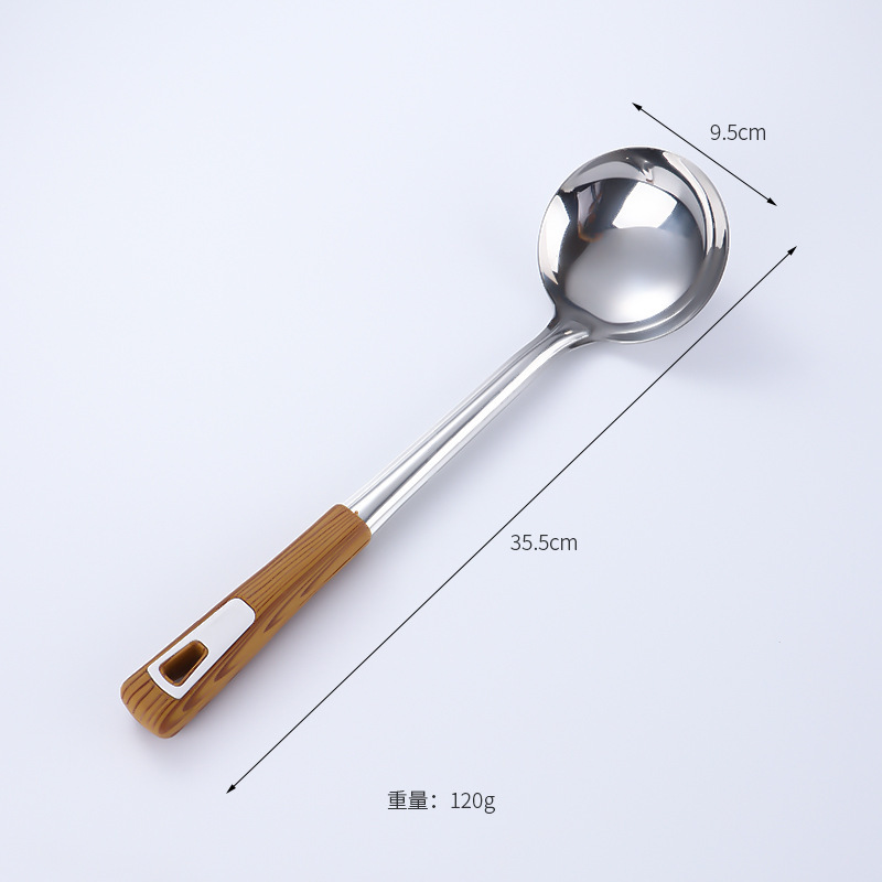 Stainless steel thickened wok spatula soup spoon home kitchen anti-scald wok spatula slotted spoon frying spatula rice spoon cooking utensils T