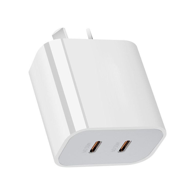 Dual PD40W Charger Applicable Apple Phone Charging Head 20W Dual TYPE-C Fast Charging Head US EU UK AU