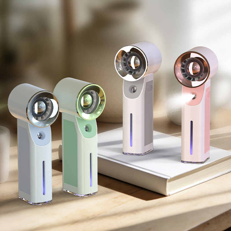 Ice Spray Mini Fan Handheld Cooling Turbo Ice Fan USB Charging Handheld Fan Logo